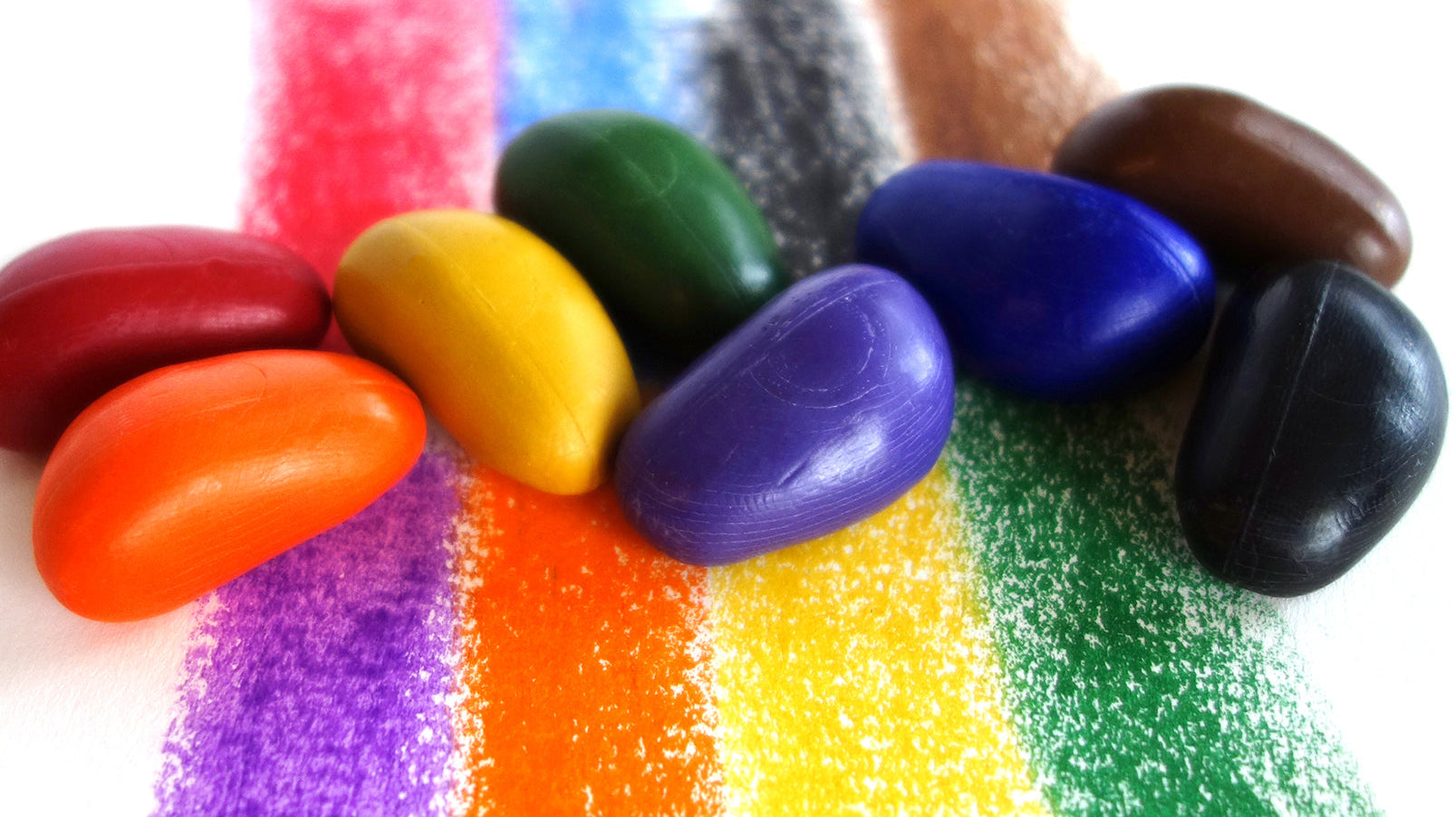 Eco friendly Crayon Rocks made from soy wax from Stubby Pencil Studio