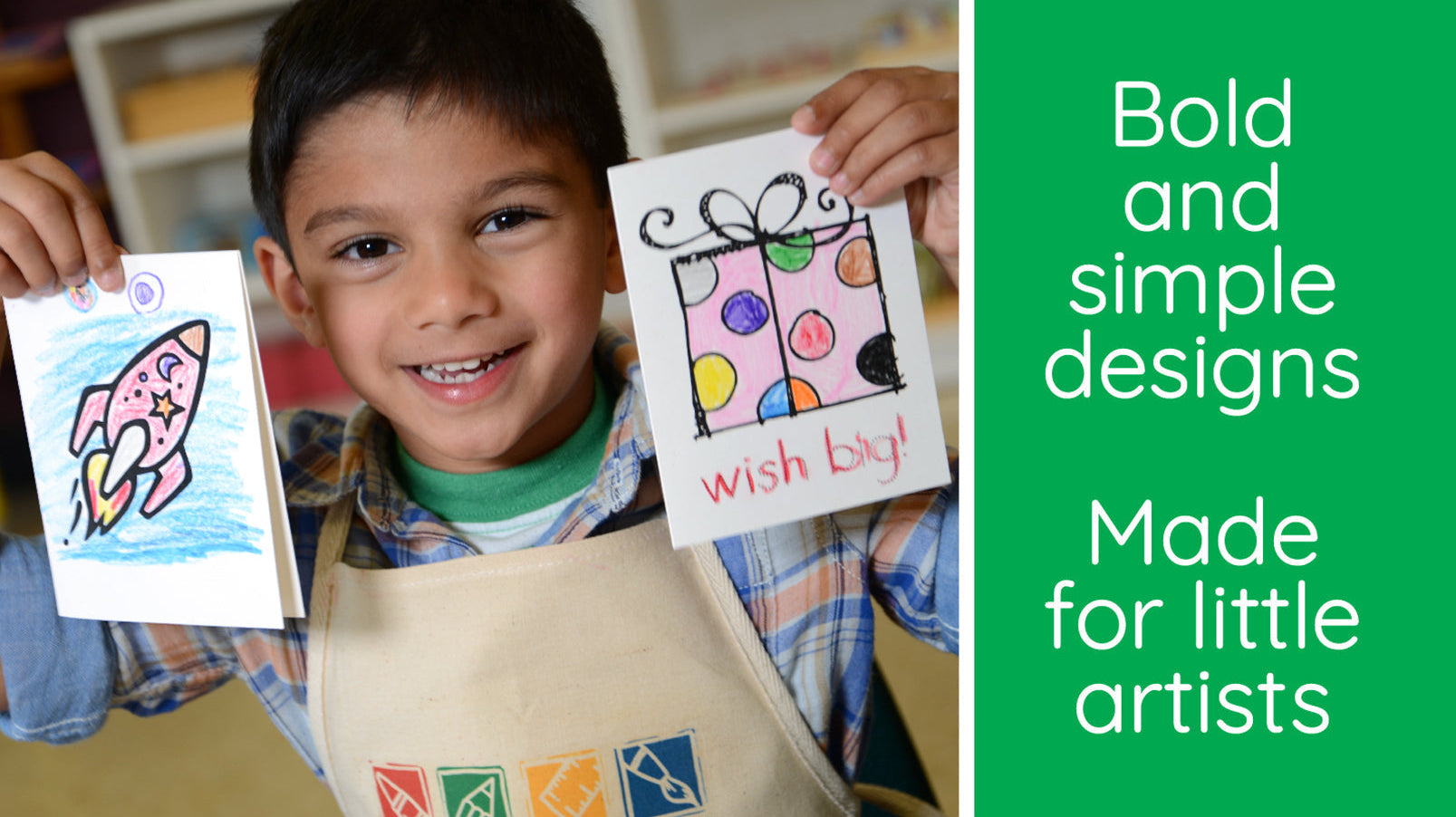 Coloring cards for kids, eco-friendly art supplies, Birthday cards for kids