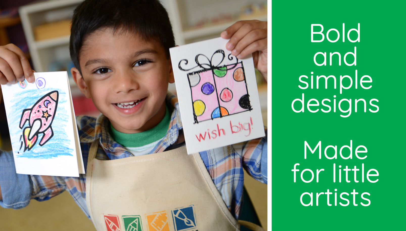 Coloring cards for kids, eco-friendly art supplies, Birthday cards for kids