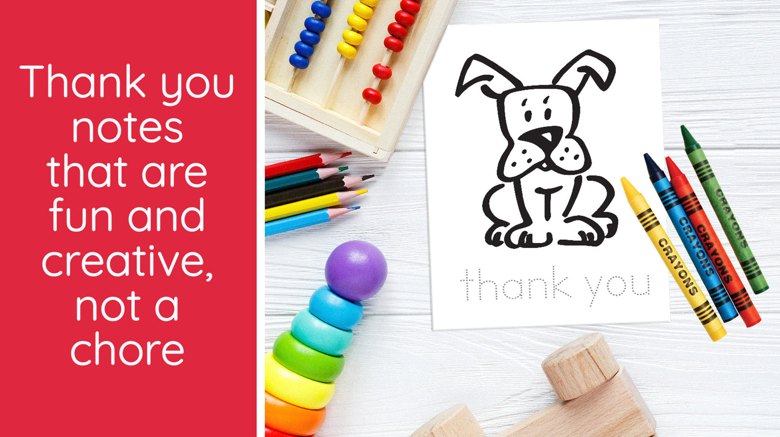 Coloring cards for kids to make thank you notes