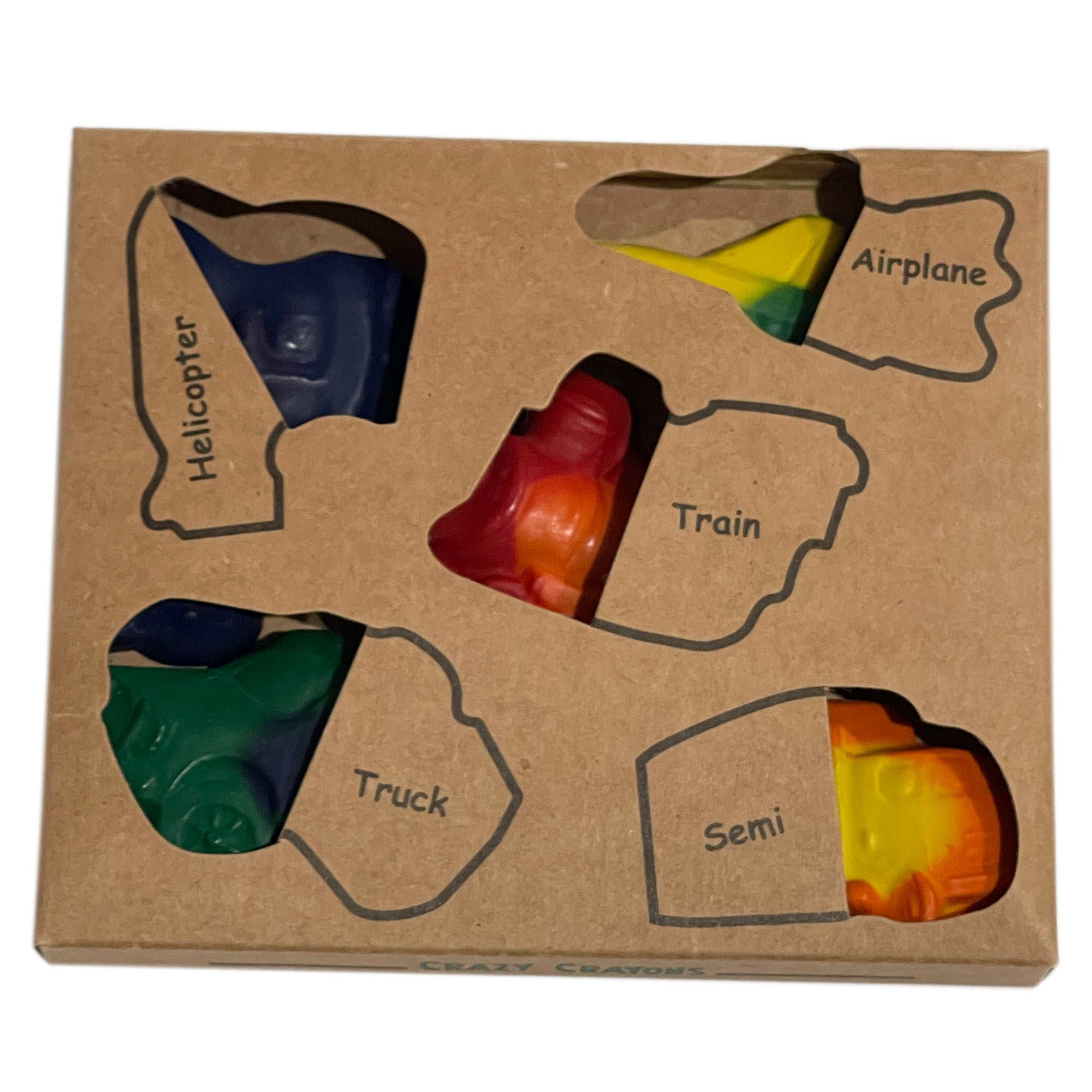 Crazy Crayons shaped like vehicles