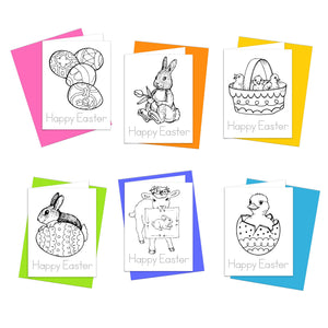 Coloring Cards - Easter Wishes