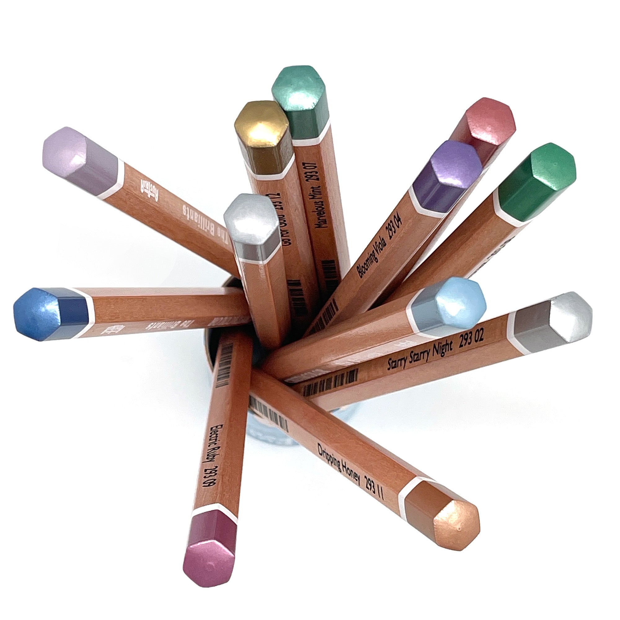 Colorful metallic pencil tips