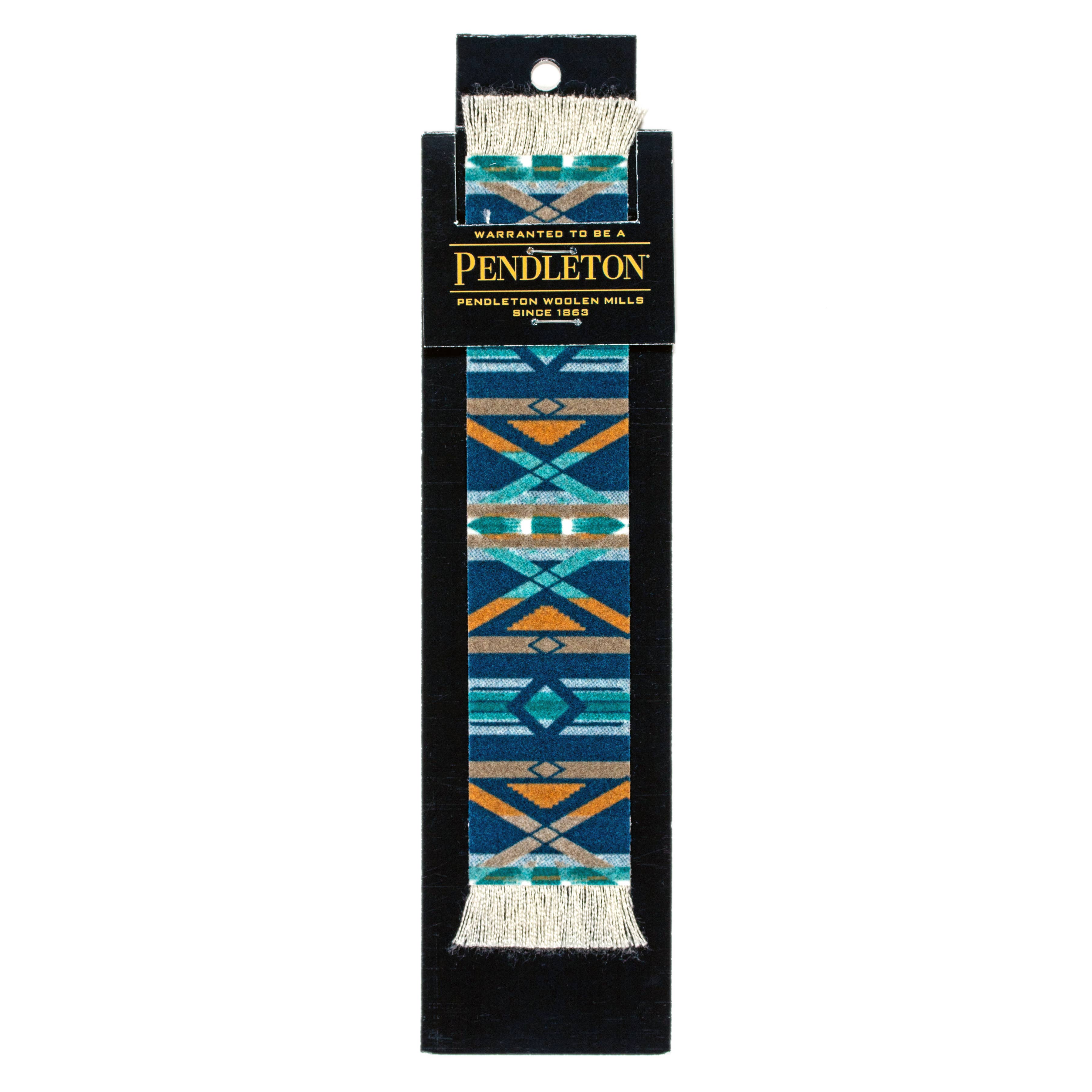 Pendleton patterned bookmark in packaging on a white background
