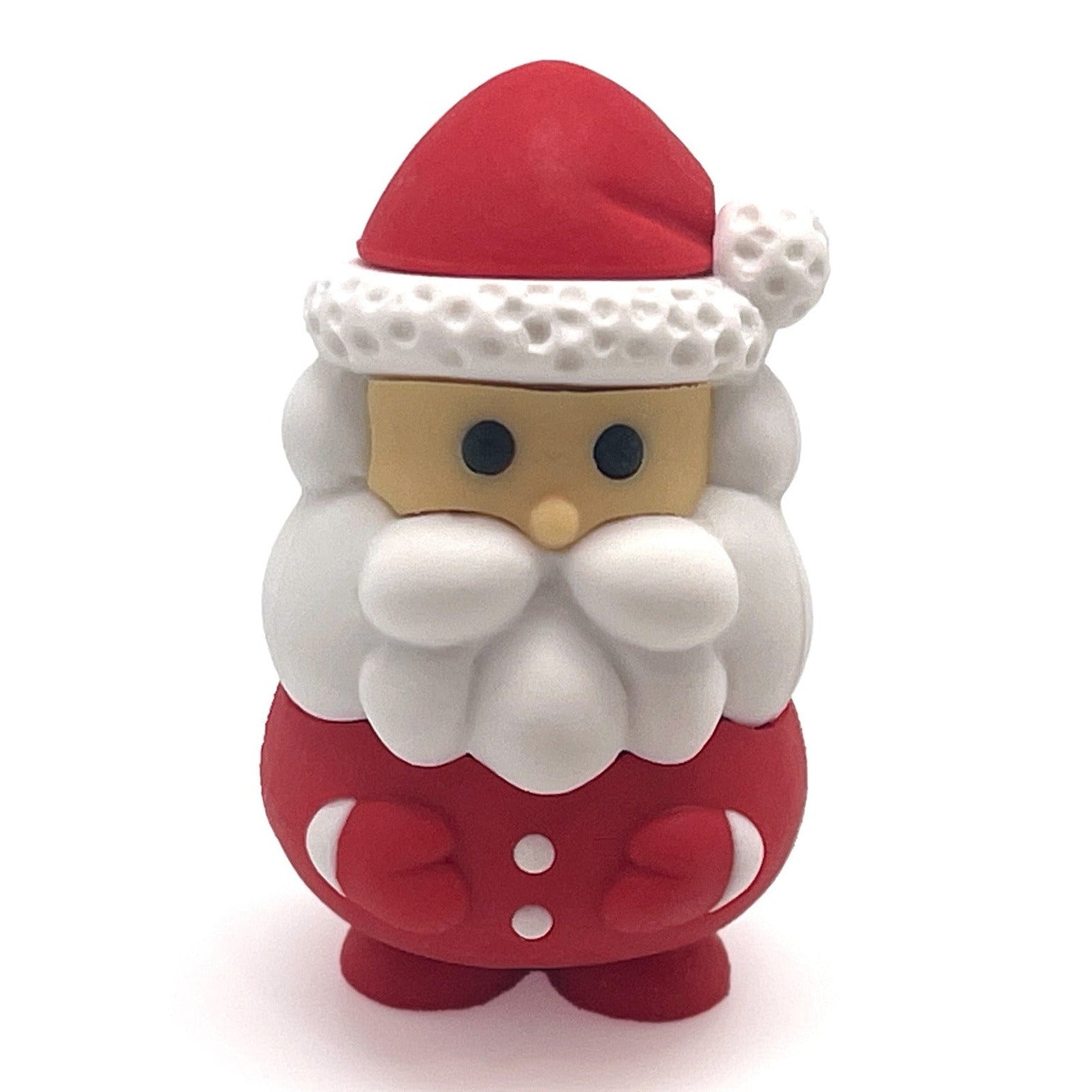 Small Santa Claus puzzle eraser on a white background