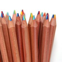 Load image into Gallery viewer, Rainbow Pencils - 7 Colors in 1 Pencil to Write and Draw in Brilliant Color - Triangular Shape Natural Cedar
