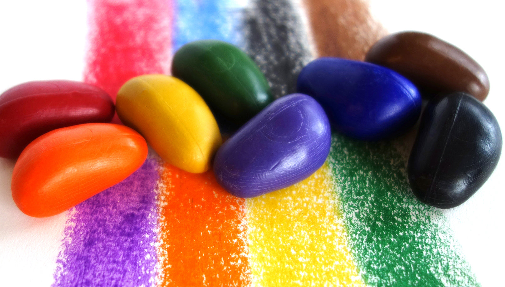 Eco friendly Crayon Rocks made from soy wax from Stubby Pencil Studio
