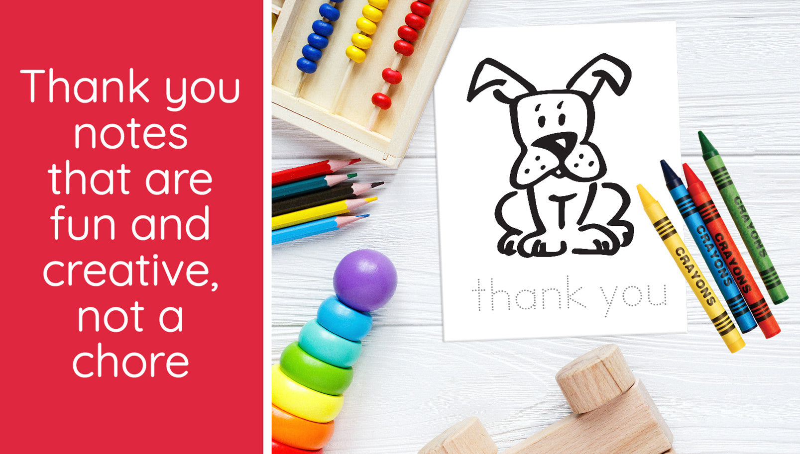 Coloring cards for kids to make thank you notes