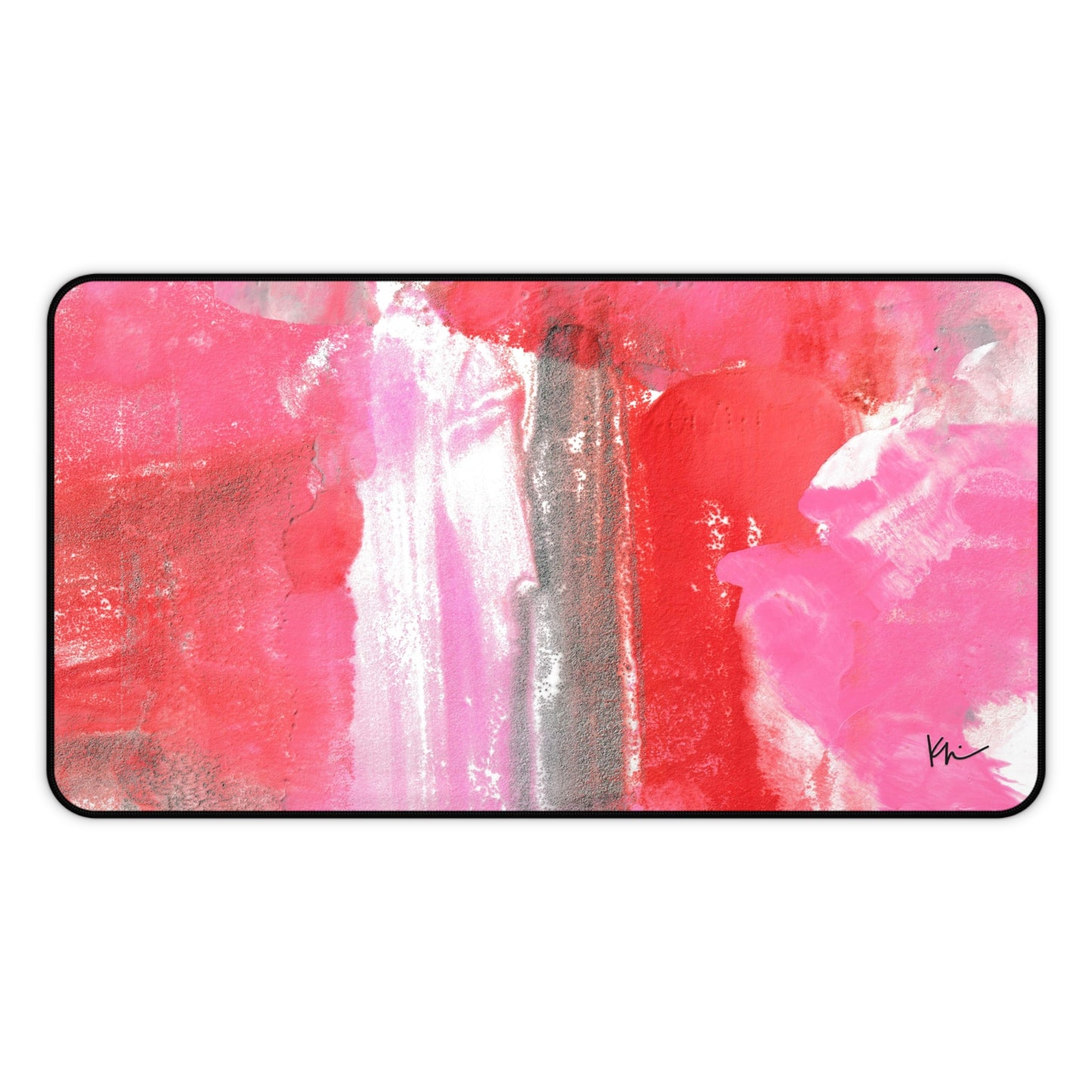 Desk Mat Pink + Red