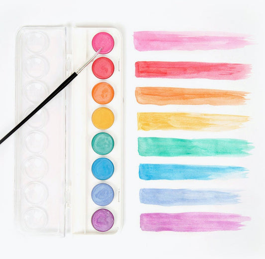 Watercolor Metallic Palette