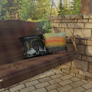 Outdoor Pillows Bison Sunset Plains