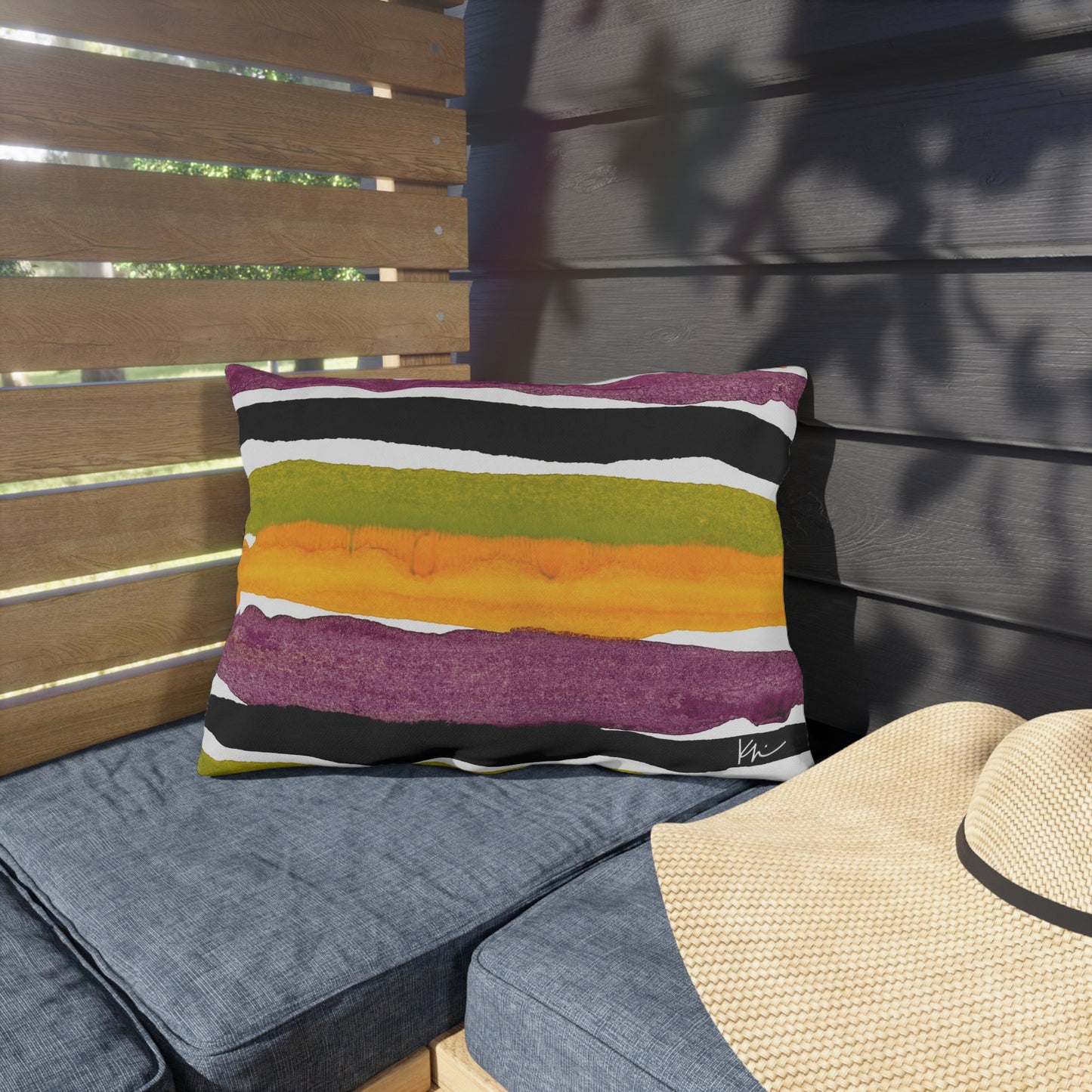 Outdoor Pillows Spooky Stripes