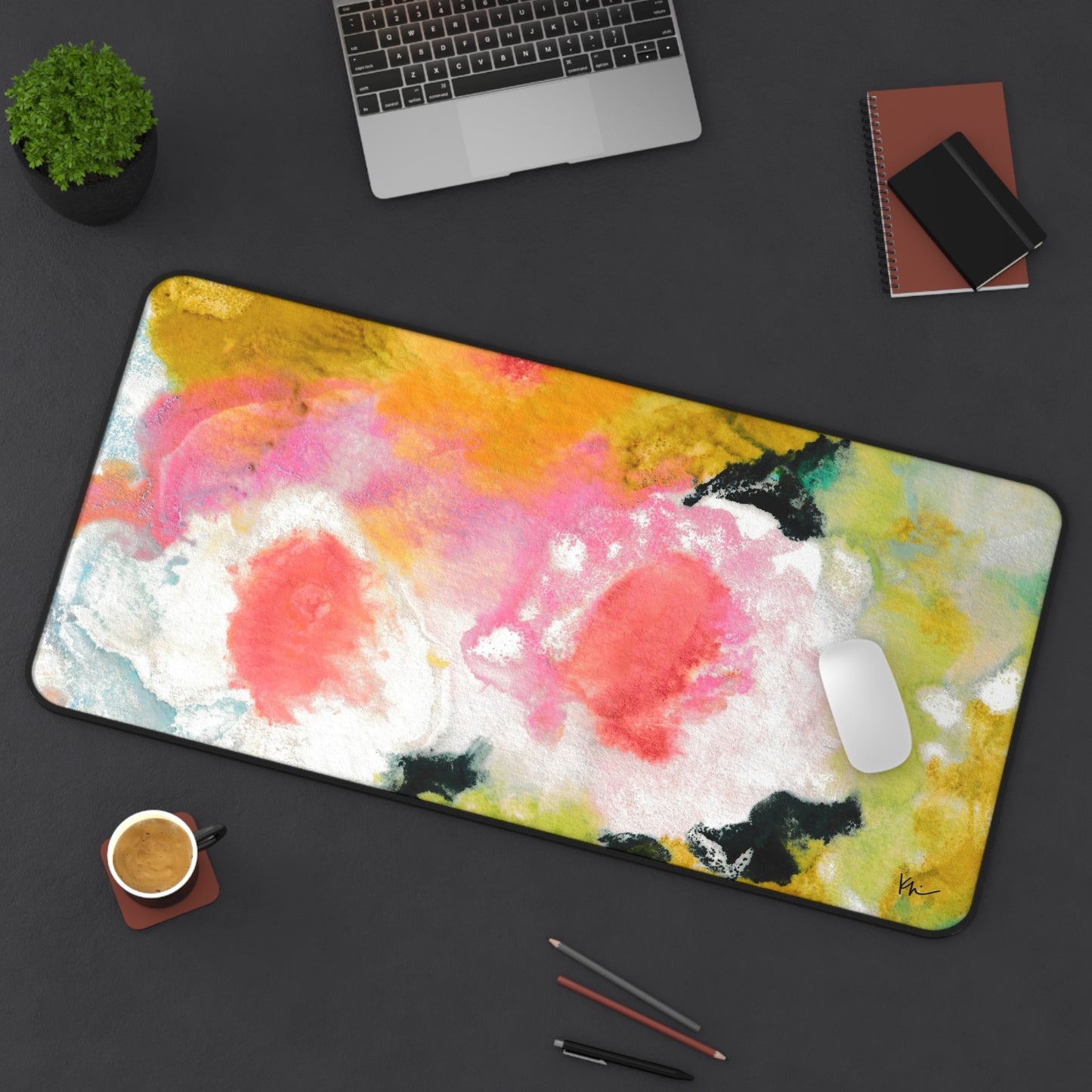 Desk Mat Floral Garden