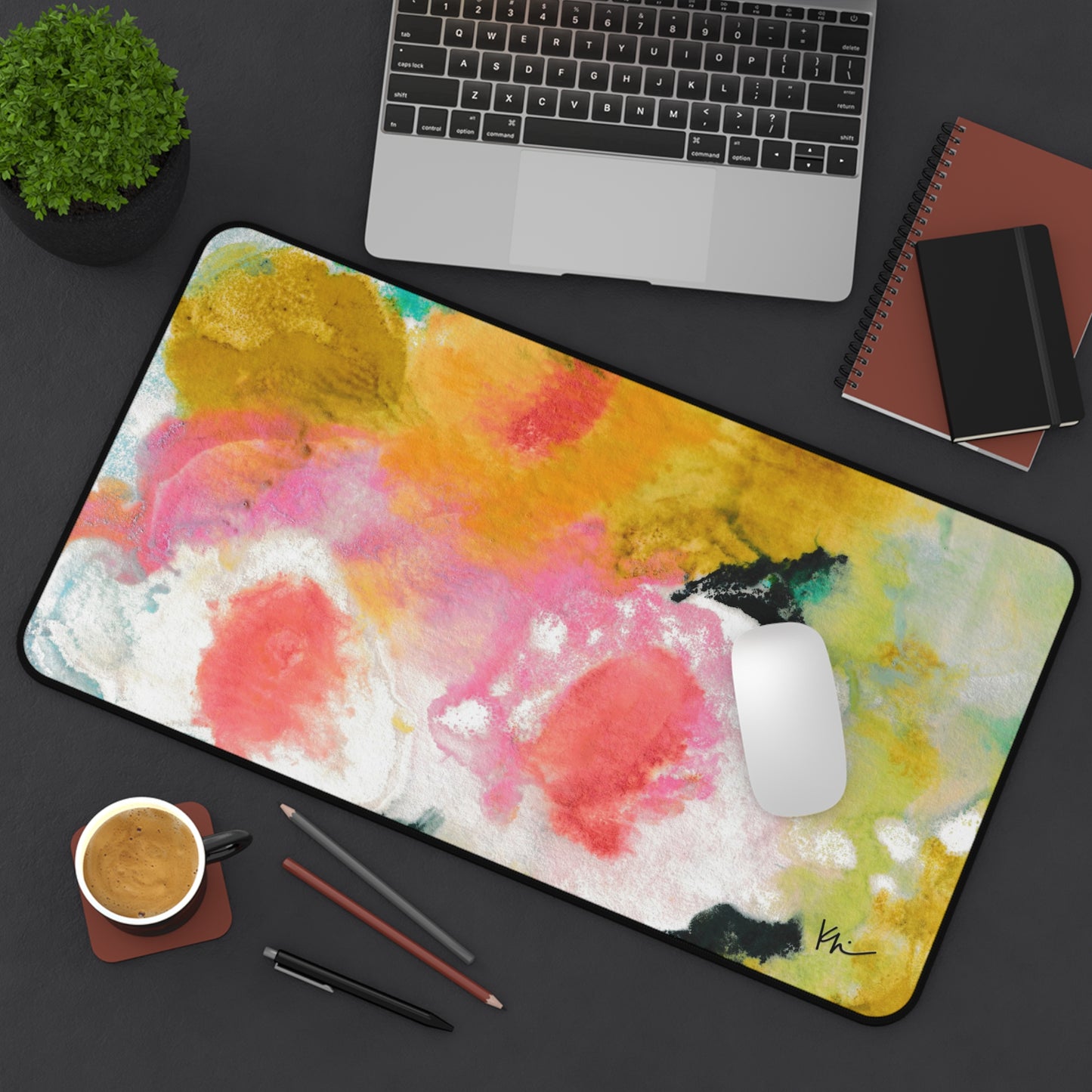 Desk Mat Floral Garden