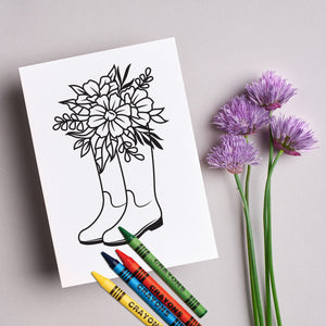 April Showers Coloring cards