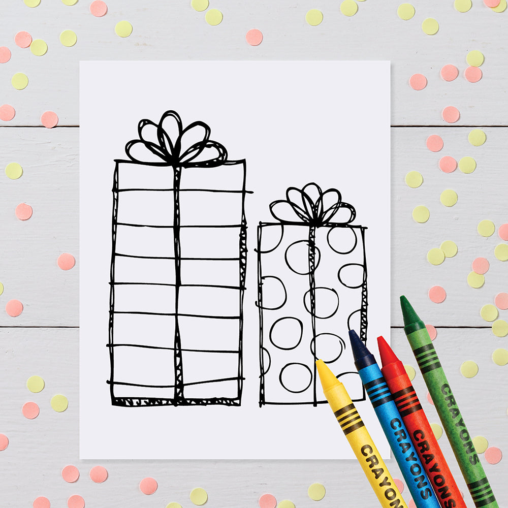 Coloring cards for birthday