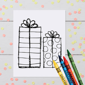 Happy Birthday Doodle Wishes Coloring Cards