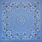 Classic 100% Cotton paisley pattern bandana in chambray blue color Made in USA 