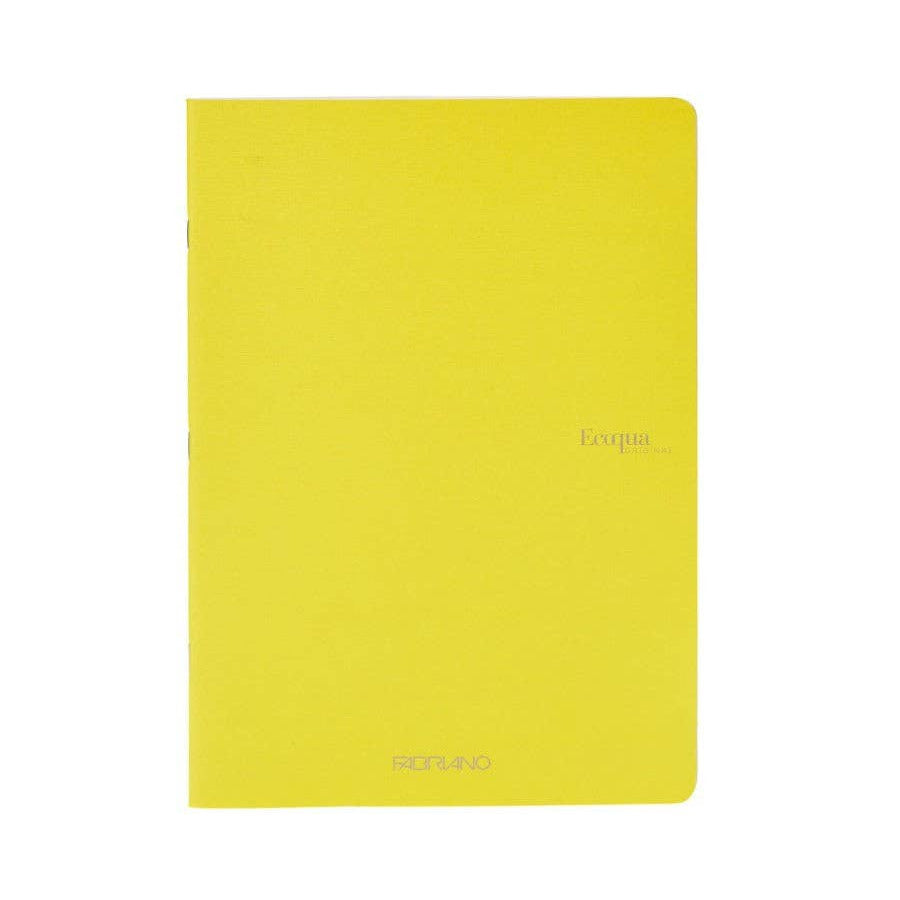 Fabriano yellow notebook size A5 on a white background