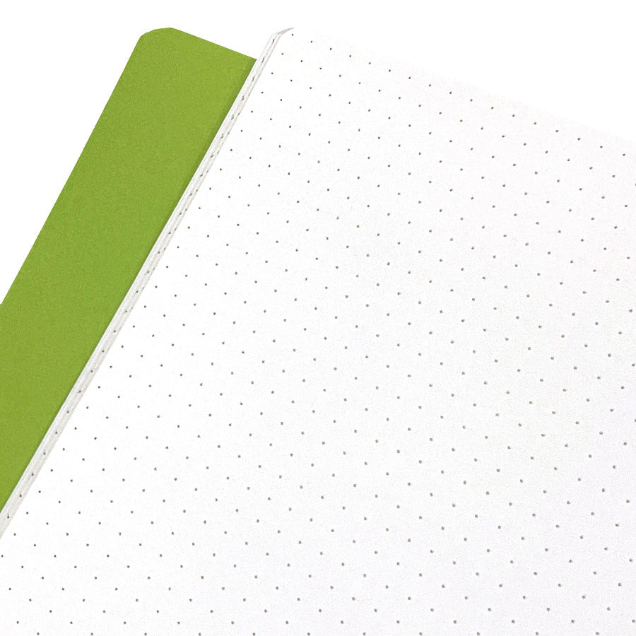 Fabriano A4 notebook open to show the dotted pages
