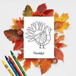 Happy Thanksgiving Coloring Cards