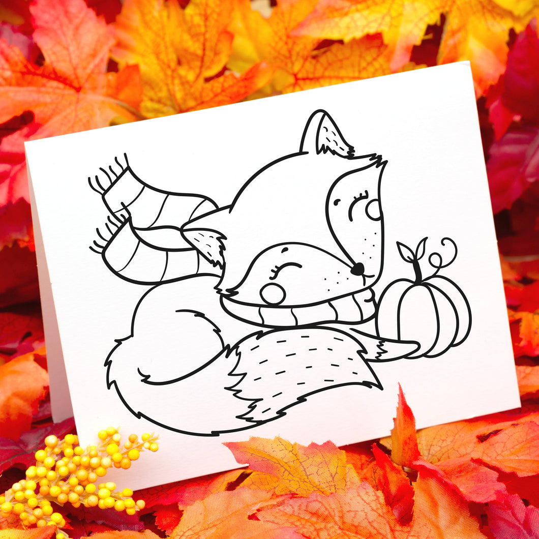 Happy Thanksgiving Coloring Cards