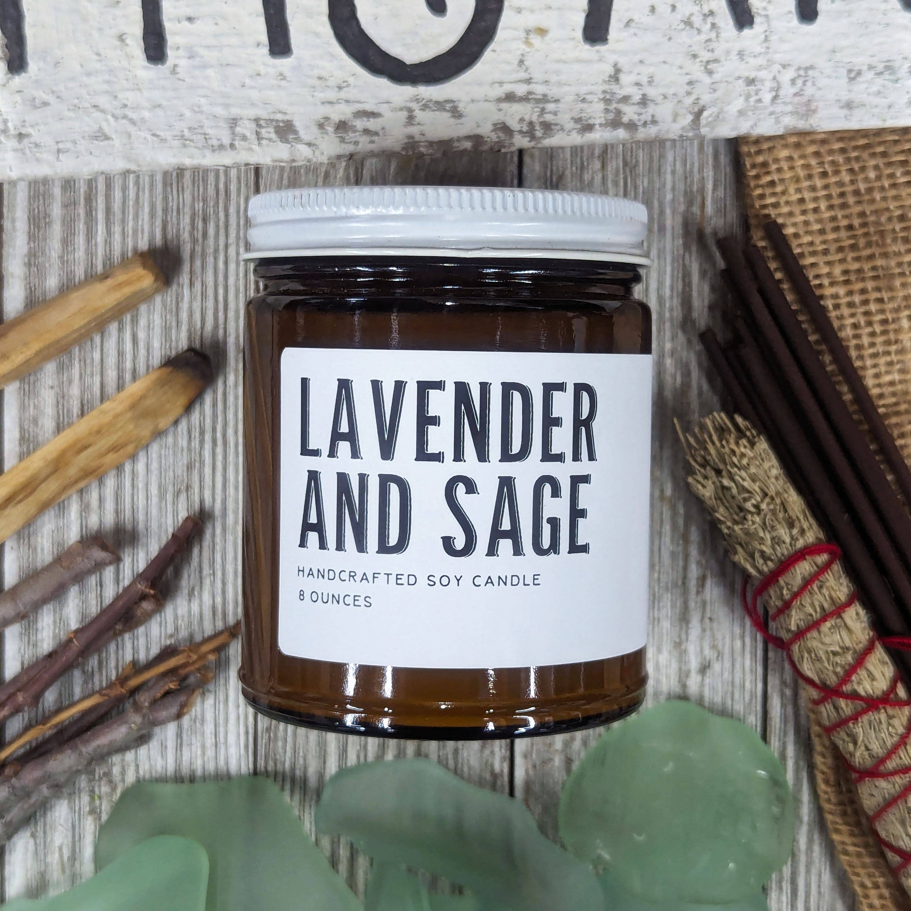 Lavender & Sage Vegan Soy Candle