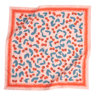 Square cotton bandana with cherry pattern on a white background