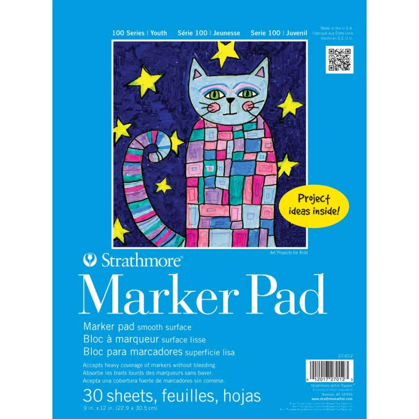 9 x 12 inch marker pad with 30 sheets made by Strathmore