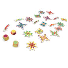 Butterfly matching came with flowers, wooden dice and caterpillars