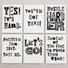 Stationery set of 6 motivational notecards with inspirational phrases that will appeal to fitness enthusiasts and followers of the 75Hard program, crossfit, rucking lifestyle. 