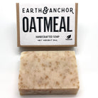 Earth & Anchor oatmeal soap bar with packaging on a white background