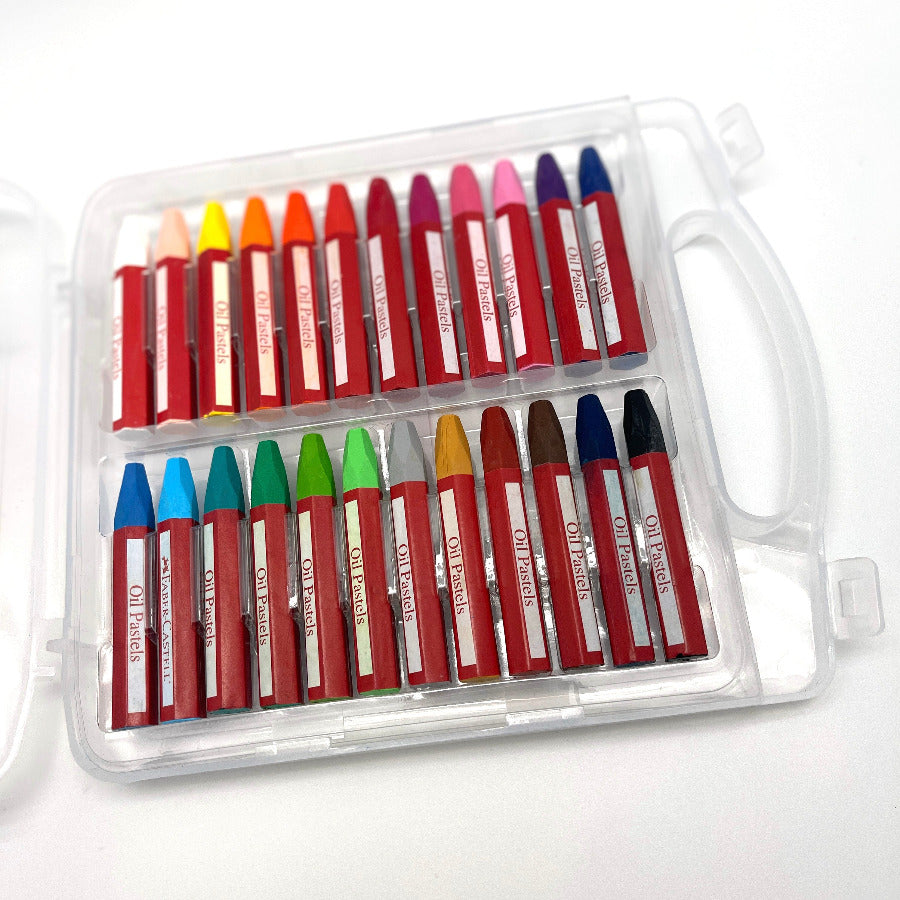 Oil Pastels in Storage Case - Stubby Pencil Studio