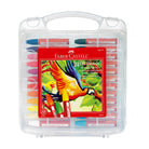 Faber-Castell oil pastels set with a clear plastic case on a white background