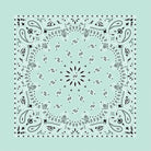 Classic 100% Cotton paisley bandana mint green Made in USA