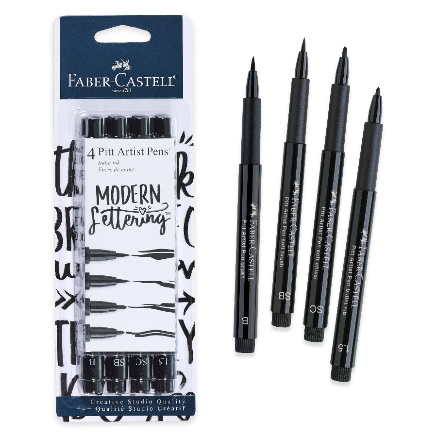 Faber-Castell Pitt Artist Pens packaging with pens displayed on a white background
