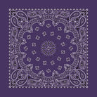 Classic 100% Cotton paisley pattern bandana in plum purple color Made in USA 