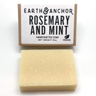 Earth & Anchor Rosemary and Mint handcrafted soap on a white background