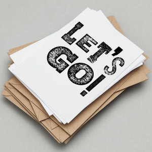 Stationery set of 6 motivational notecards with inspirational phrases that will appeal to fitness enthusiasts and followers of the 75Hard program, crossfit, rucking lifestyle. This photo shows a stack of the notecards.