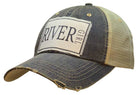 Baseball cap with 'River Girl' patch on a white background