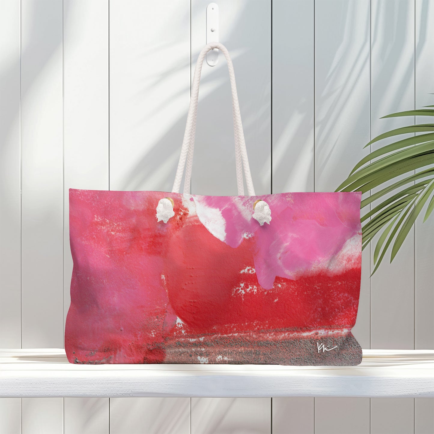 Tote Bag Pink + Red