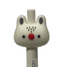Top of a gel pen with a cream colored bunny in a cute kawaii style design