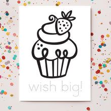 Load image into Gallery viewer, Happy Birthday Sweet Cakes Coloring cards
