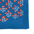 Cotton Bandana with Blue fabric with red floral pattern