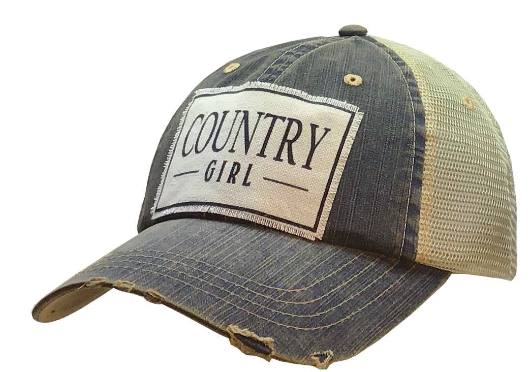 Cap with 'Country Girl' text on a white background