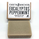 Earth & Anchor Eucalyptus Peppermint soap bar with packaging on a white background