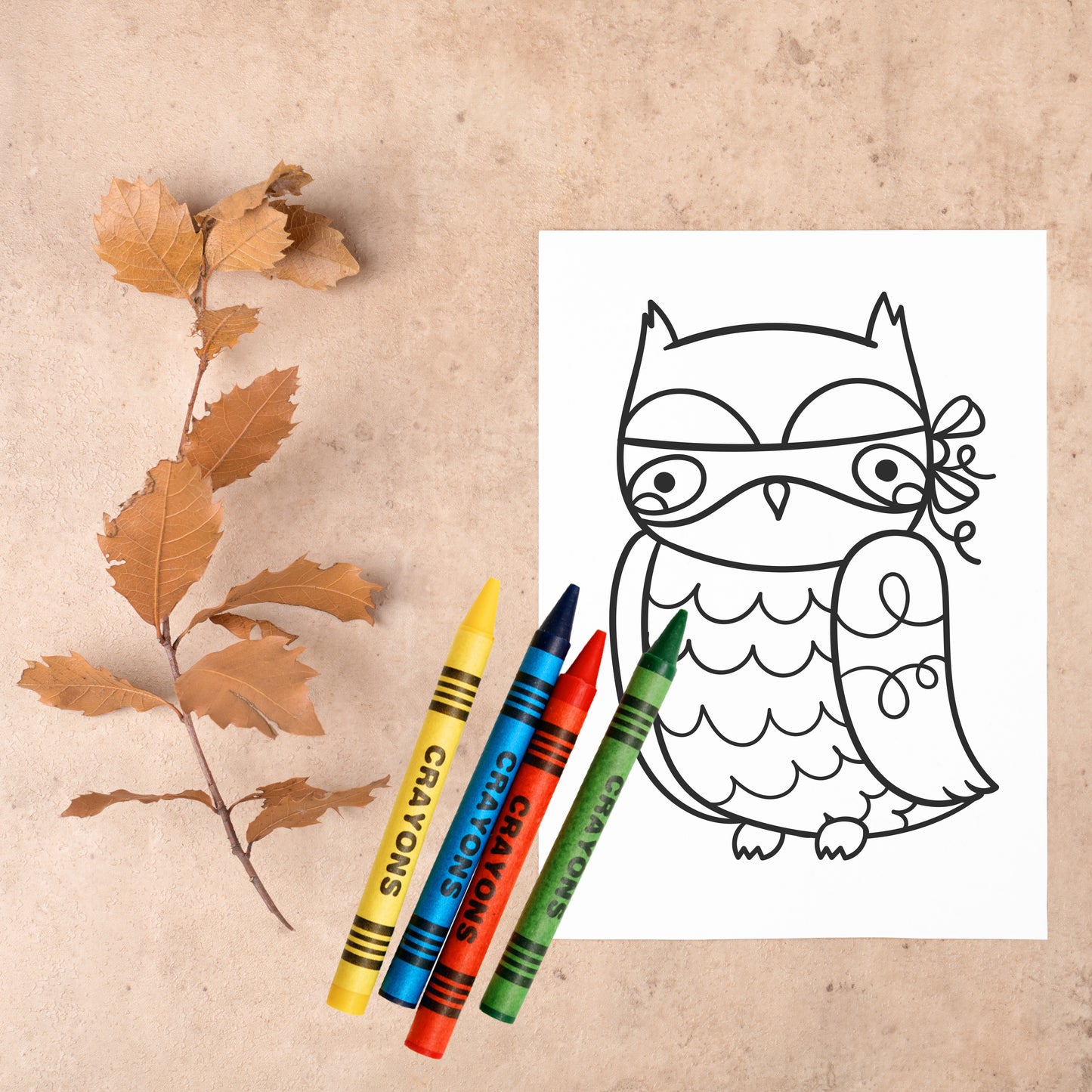 Happy Halloween Coloring Cards Spooky Woodland