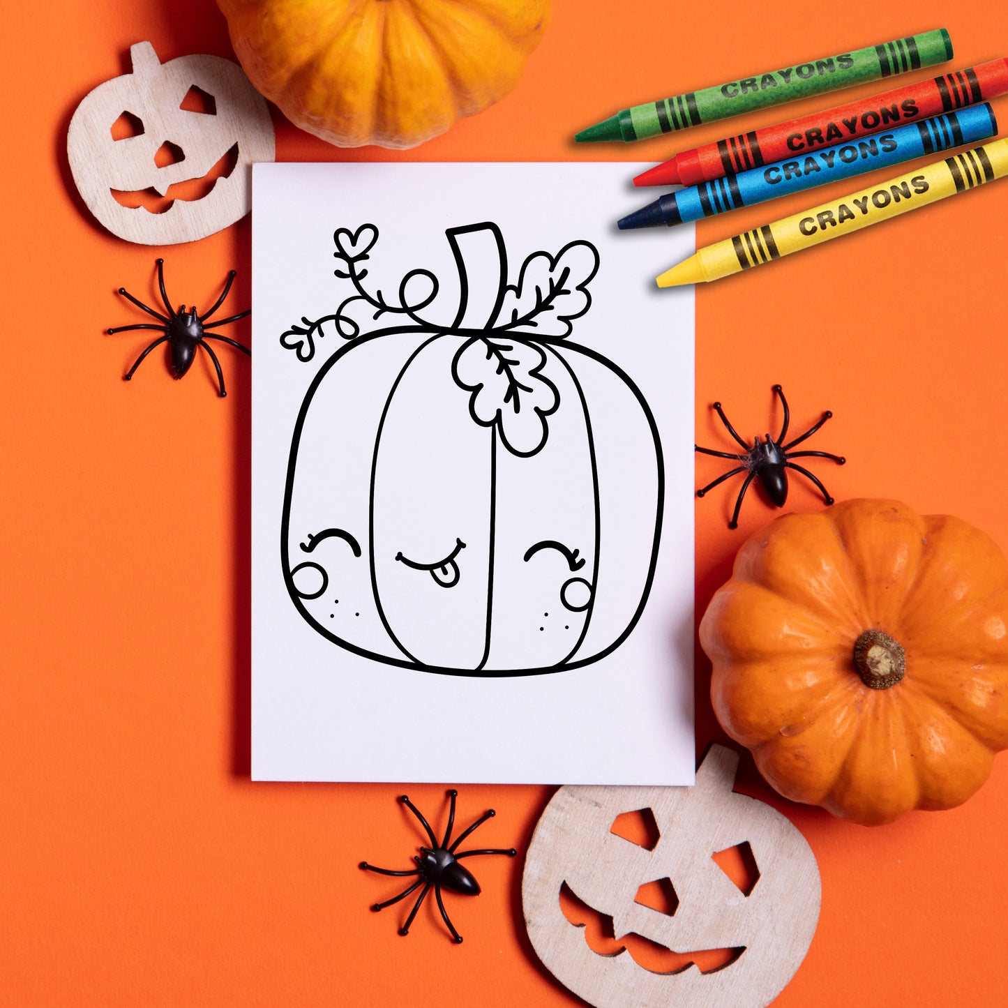 Happy Halloween Coloring Cards Spooky Season