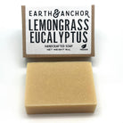Earth & Anchor Lemongrass Eucalyptus soap bar with packaging on a white background