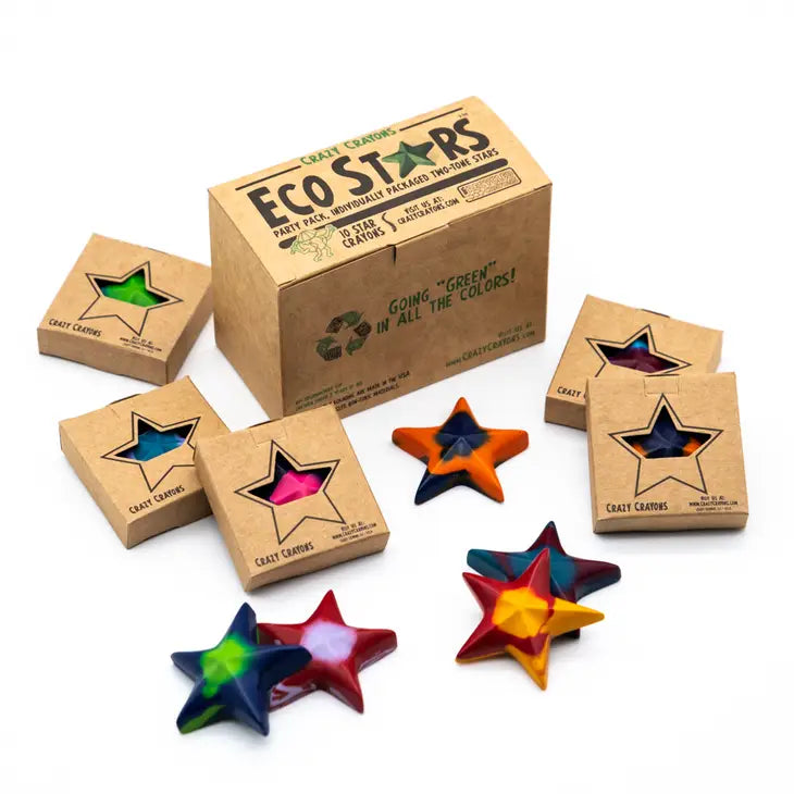 Star crayons made from recycled crayons